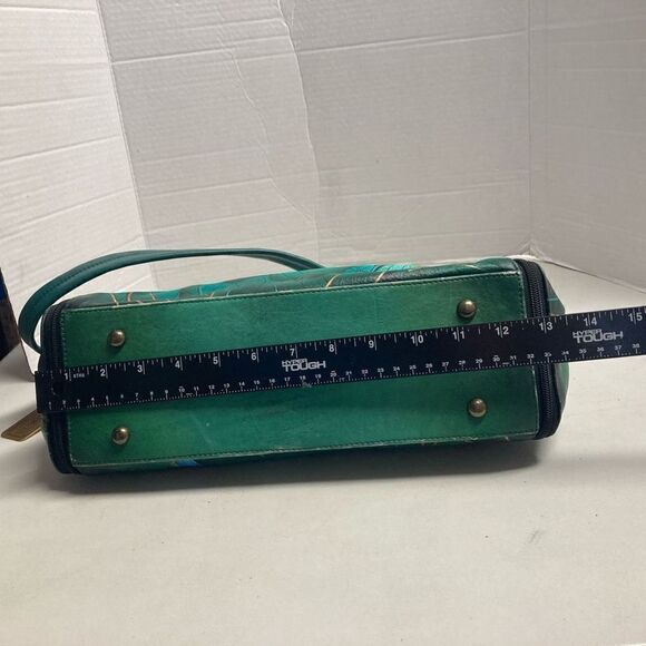 ANUSCHKA Women’s Hobo Tote Bag 13X4X8 Multicolored Genuine Leather Hand Painted - Picture 4 of 11